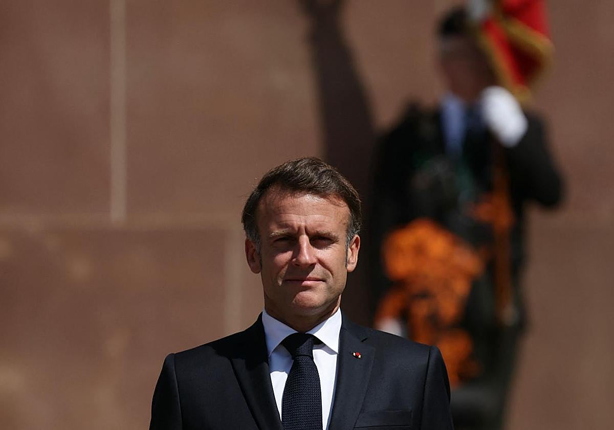 El presidente francés, Emmanuel Macron, este miércoles en París.