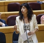 Ana Redondo, ministra de Igualdad, en el Senado, ayer