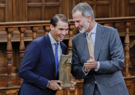 Rafa Nadal y Felipe VI.