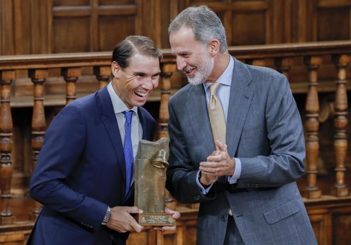 Rafa Nadal y Felipe VI.