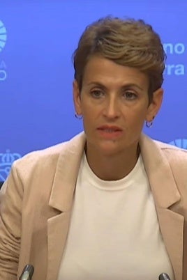 La presidenta de Navarra, María Chivite.
