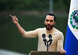 El presidente de El Salvador, Nayib Bukele, en una imagen de archivo.