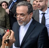 El ministro de Exteriores iraní, Abbas Araghchi, al término de su reunión en Ginebra con sus homólogos del Reino Unido, Francia, Alemania y la UE.