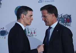 El presidente del Gobierno, Pedro Sánchez, y el secretario general de la OTAN, Mark Rutte, en una foto de archivo.