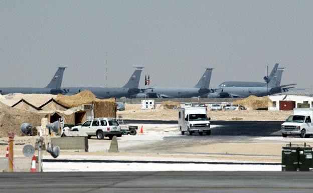 Imagen de la base de EE UU Al Udeid, en Catar.
