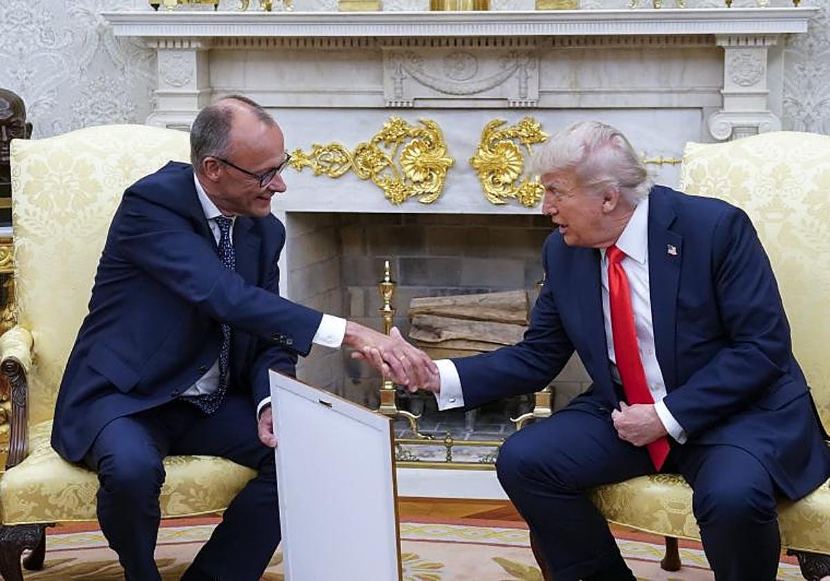 Friedrich Merz y Donald Trump, en su encuentro a inicios de este mes en la Casa Blanca.