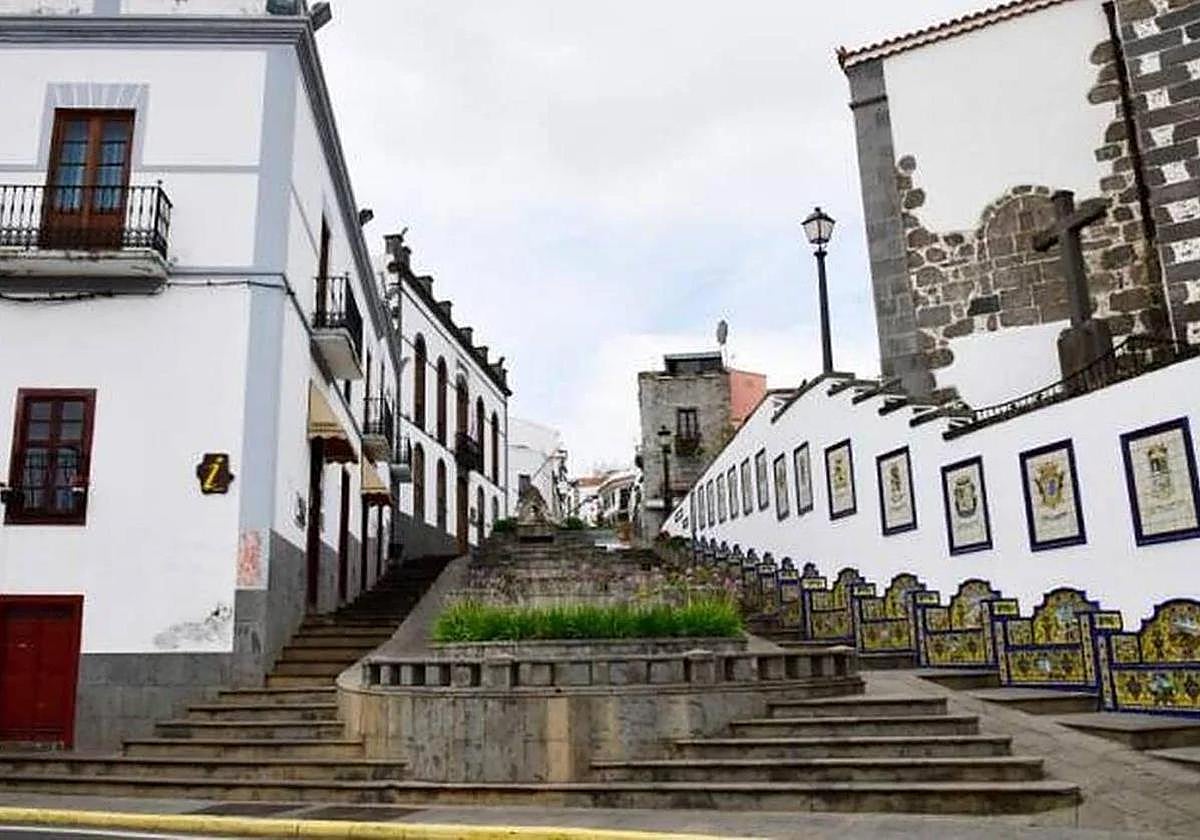 Imagen del centro histórito del municipio de Firgas.