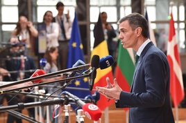 El presidente del Gobierno, Pedro Sánchez, en la cumbre de la OTAN