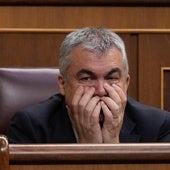 El exnúmero 3 del POSE Santos Cerdán durante un pleno del Congreso.