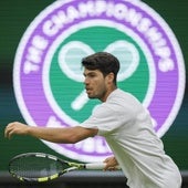 Carlos Alcaraz, en Wimbledon.