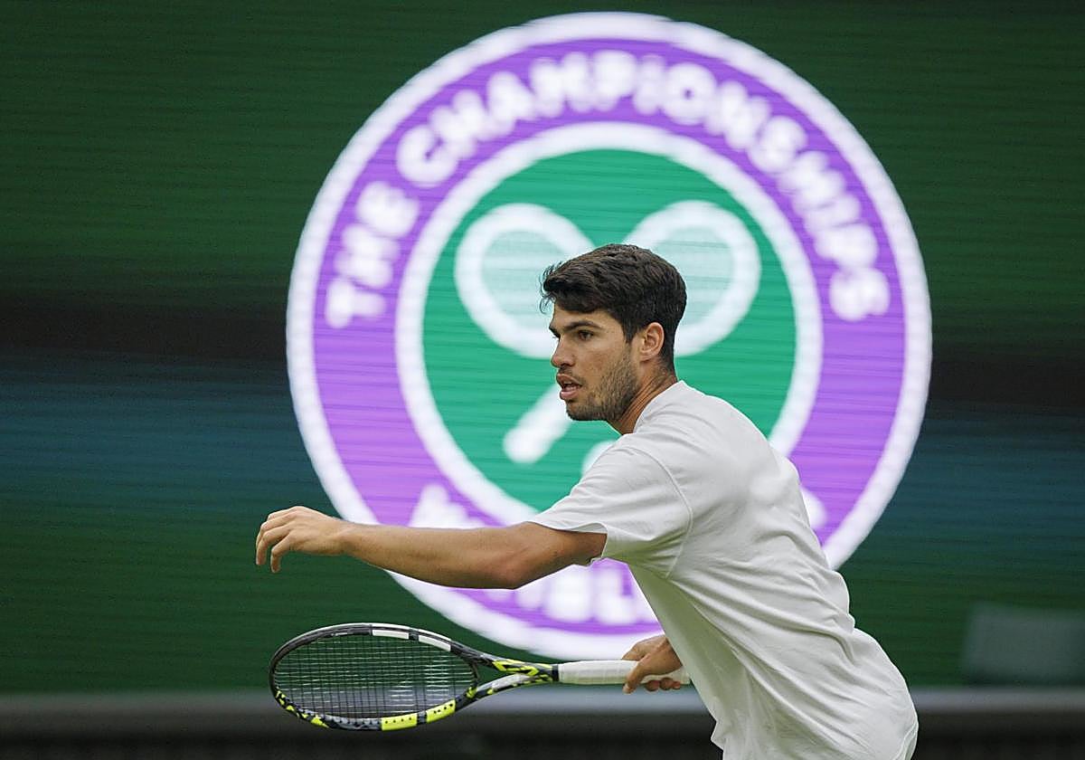 Carlos Alcaraz, en Wimbledon.