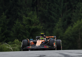 El piloto británico Lando Norris, este viernes en los entrenamientos del Red Bull Ring para el Gran Premio de Austria de Fórmula 1.
