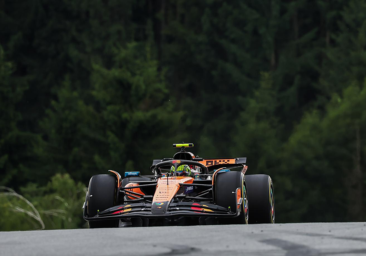 El piloto británico Lando Norris, este viernes en los entrenamientos del Red Bull Ring para el Gran Premio de Austria de Fórmula 1.