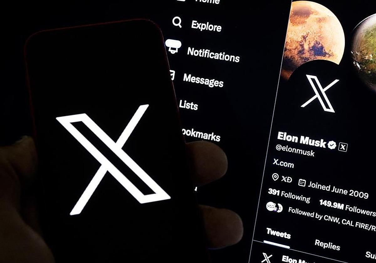 La red social X.