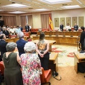 Francina Armengol preside el homenaje a las víctimas del terrorismo en el Congreso de los Diputados.