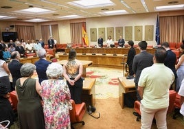 Francina Armengol preside el homenaje a las víctimas del terrorismo en el Congreso de los Diputados.