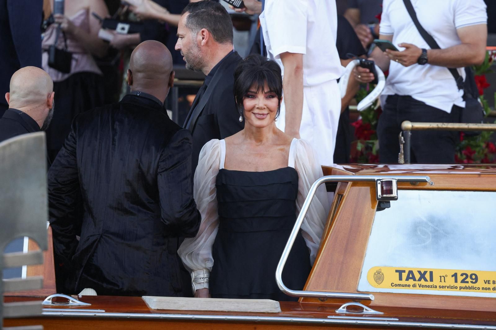 Kris Jenner poco antes de que comenzase la boda