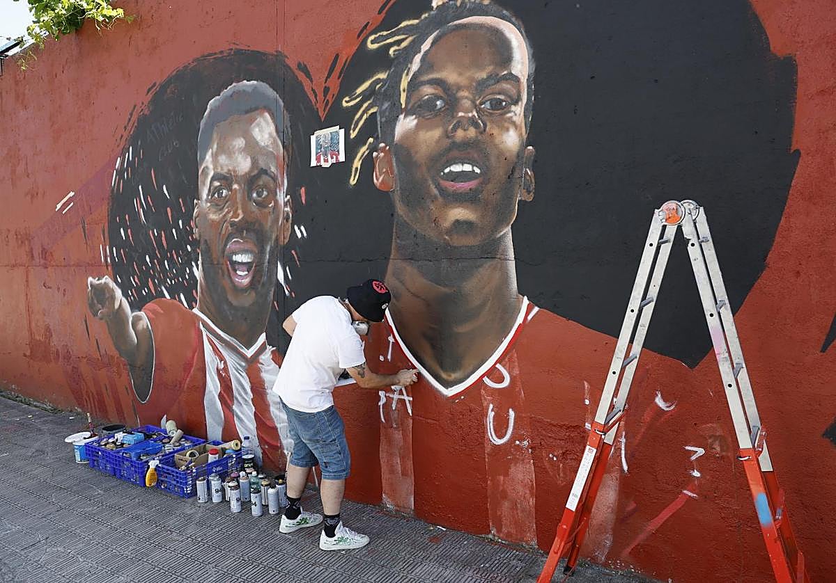 Mural de los hermanos Williams en Barakaldo.