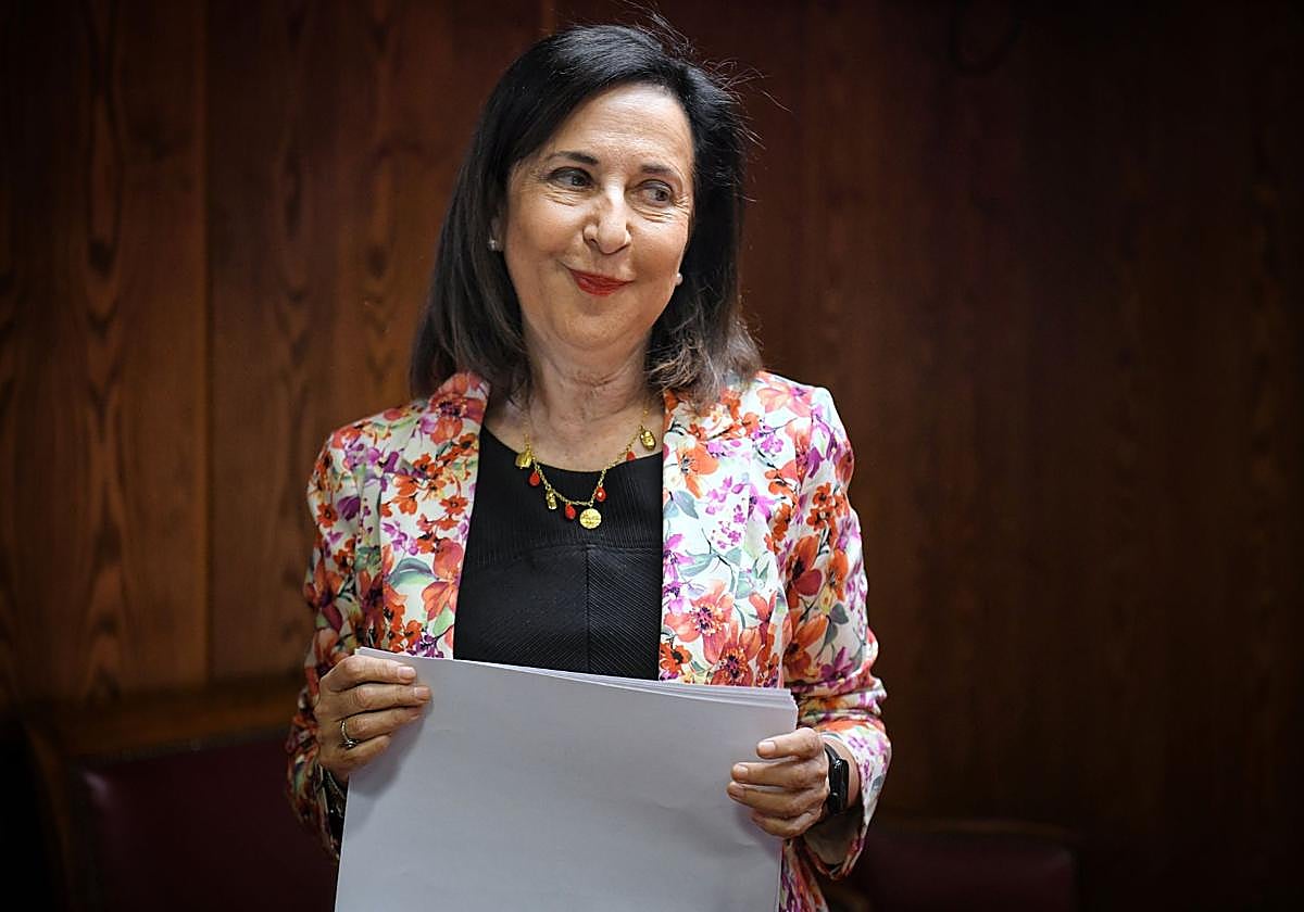 Margarita Robles, este viernes, en la Comisión de Defensa del Senado.