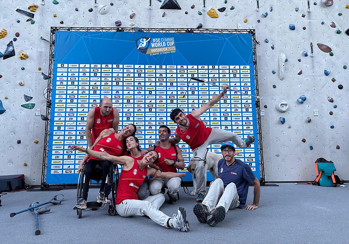 Imagen principal - España brilla en la Copa del Mundo de Paraescalada con Los Ángeles 2028 en el horizonte