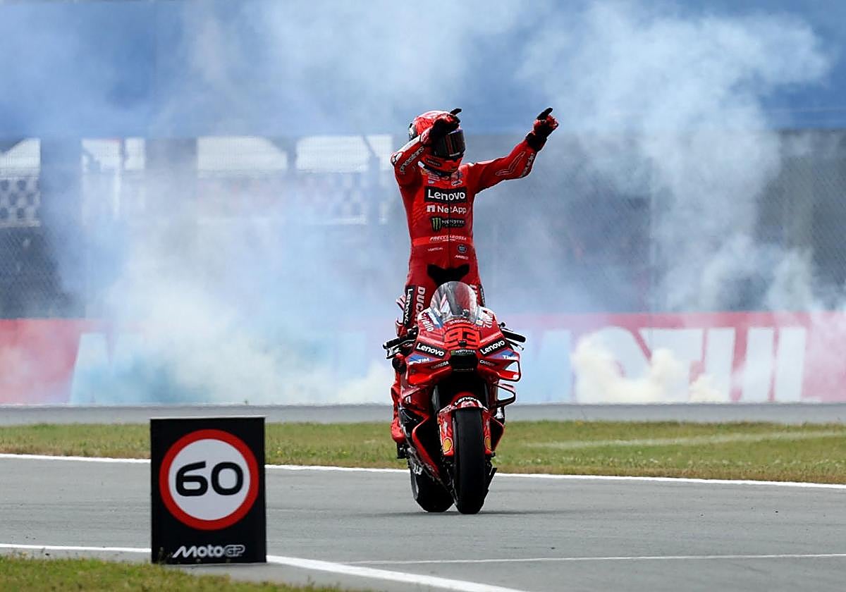 Marc Márquez celerba la victoria