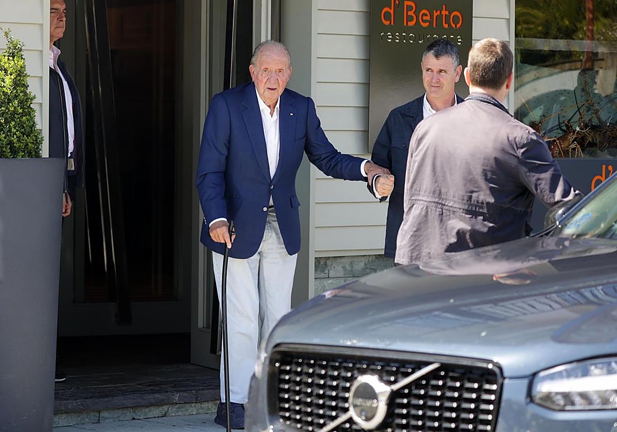 EL rey Juan Carlos, el pasado mes de mayo, en Galicia