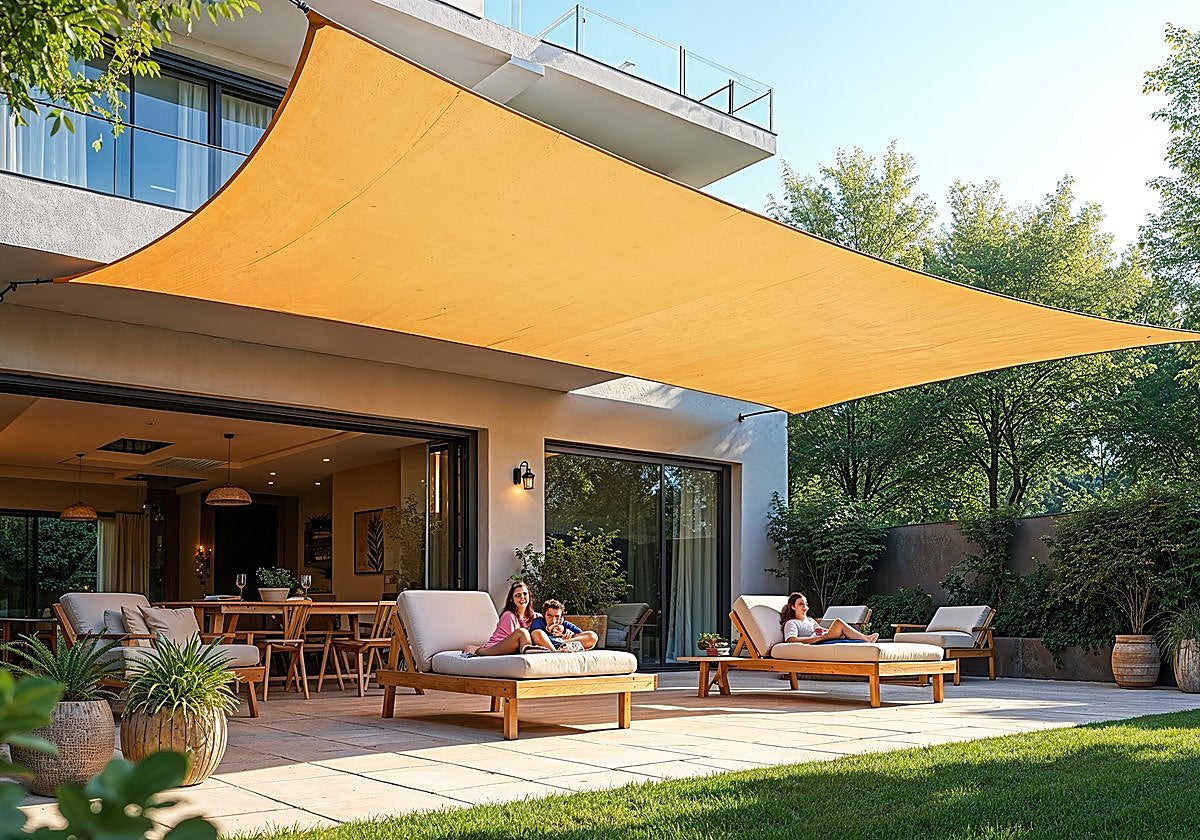 Protégete de sol con estos toldos vela para disfrutar al aire libre