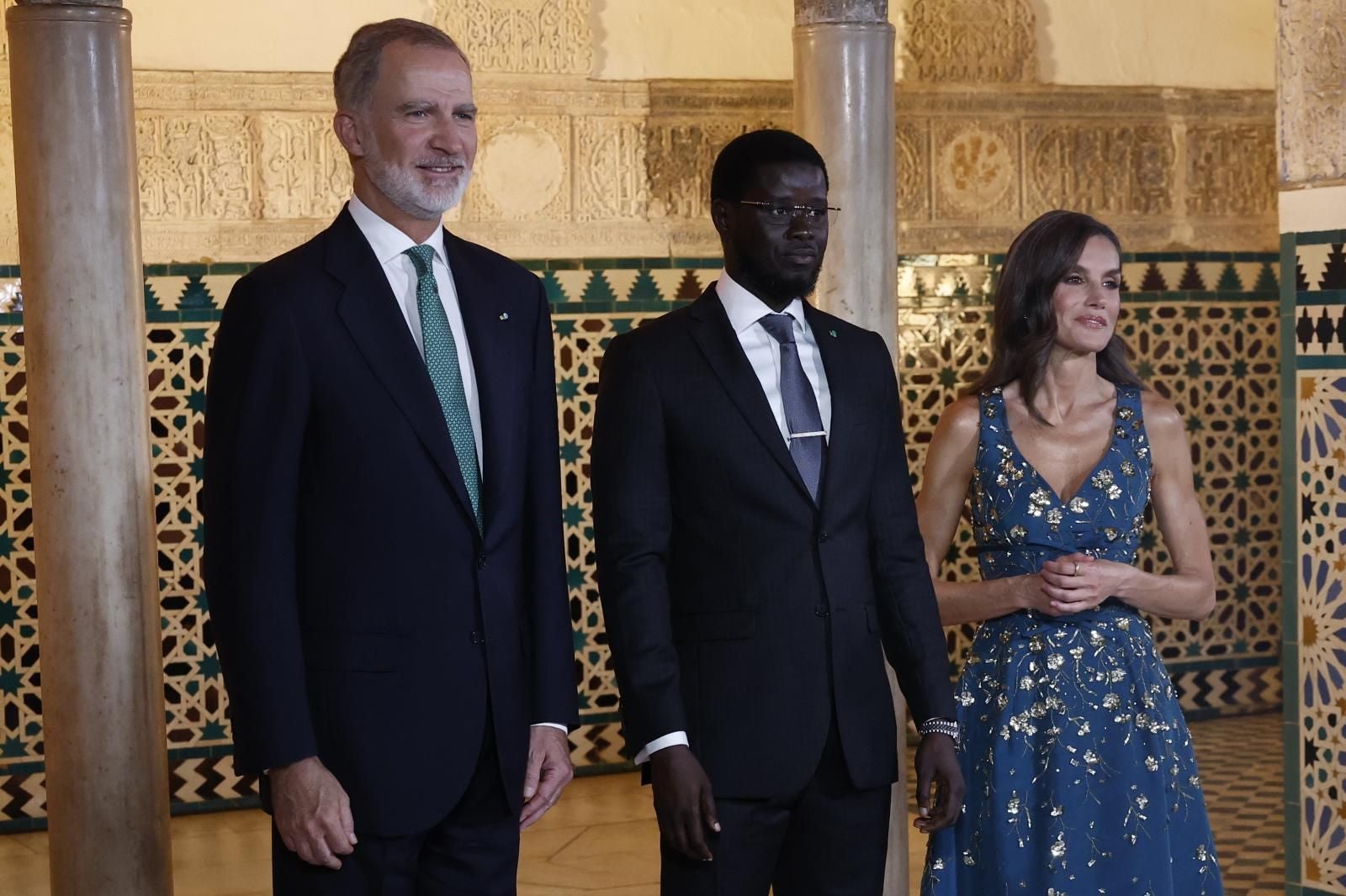 El rey Felipe VI y la reina Letizia reciben al presidente de Senegal, Bassirou Diomaye Faye