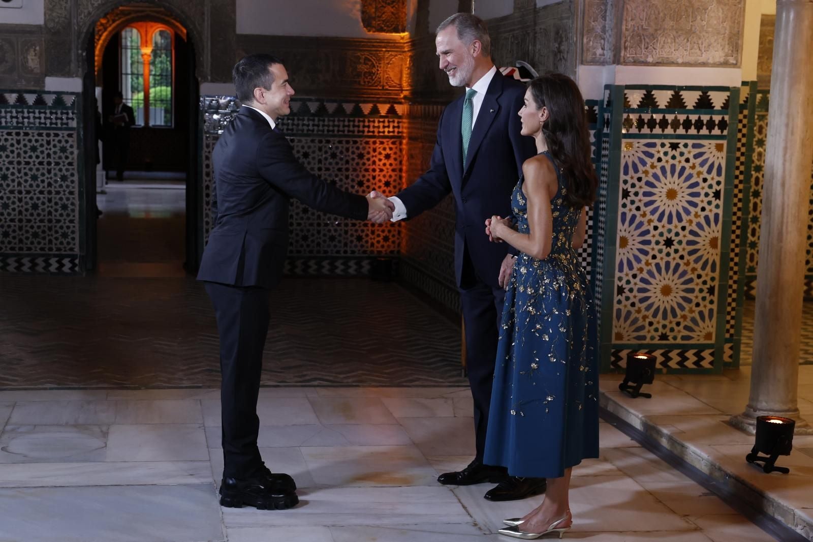 El rey Felipe VI y la reina Letizia reciben presidente de Ecuador, Daniel Noboa