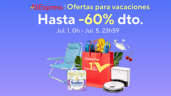 Ofertas para vacaciones: consigue hasta un 60% de descuento con el Choice Day de AliExpress