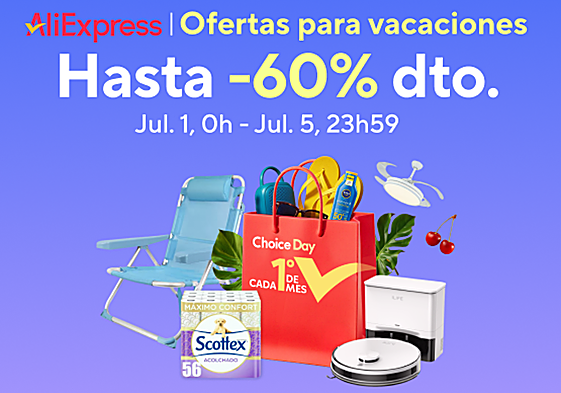 Ofertas para vacaciones: consigue hasta un 60% de descuento con el Choice Day de AliExpress