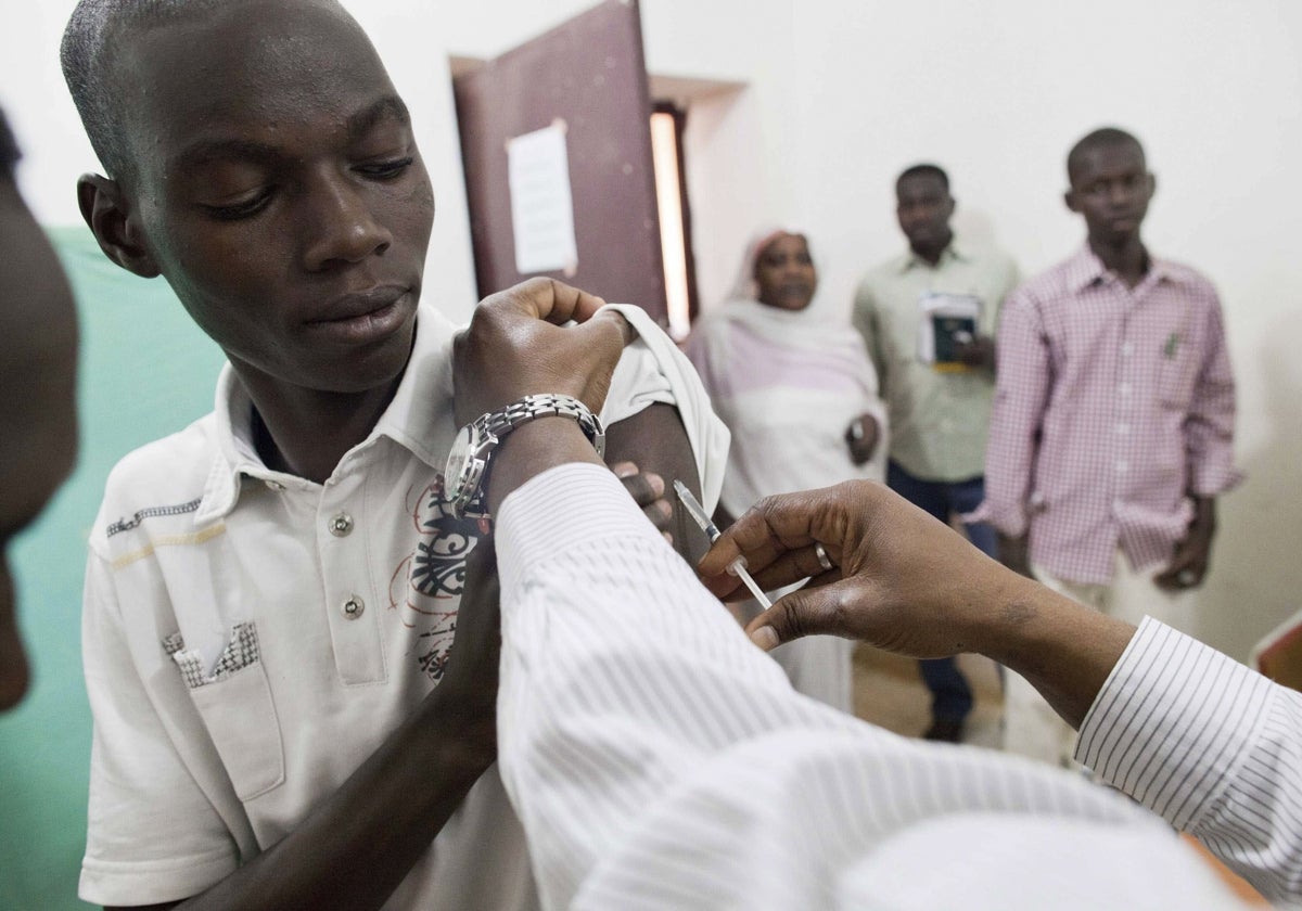 Yellow fever vaccination program in Sudan.