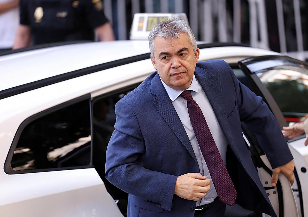 Santos Cerdán, a su llegada al Tribunal Supremo este martes.