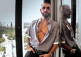 El cantante Manuel Turizo posa antes de la entrevista por la presentación de su próxima gira por España '201 Tour'