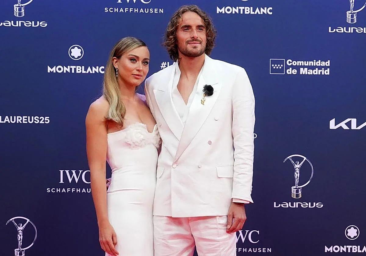 Paula Badosa y Stéfanos Tsitsipás.