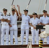 La princesa Leonor ya está en Gijón con el Juan Sebastián de Elcano
