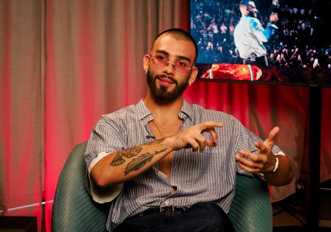El cantante Manuel Turizo posa durante la entrevista por la presentación de su próxima gira por España '201 Tour'