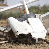Restos de una avioneta en un siniestro anterior.