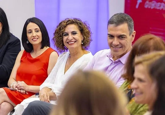El líder del PSOE, Pedro Sánchez, el viernes en un encuentro con mujeres del partido.