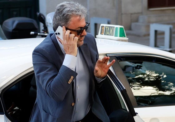 Antxon Alonso, a su llegada este lunes a la Audiencia Nacional en Madrid.