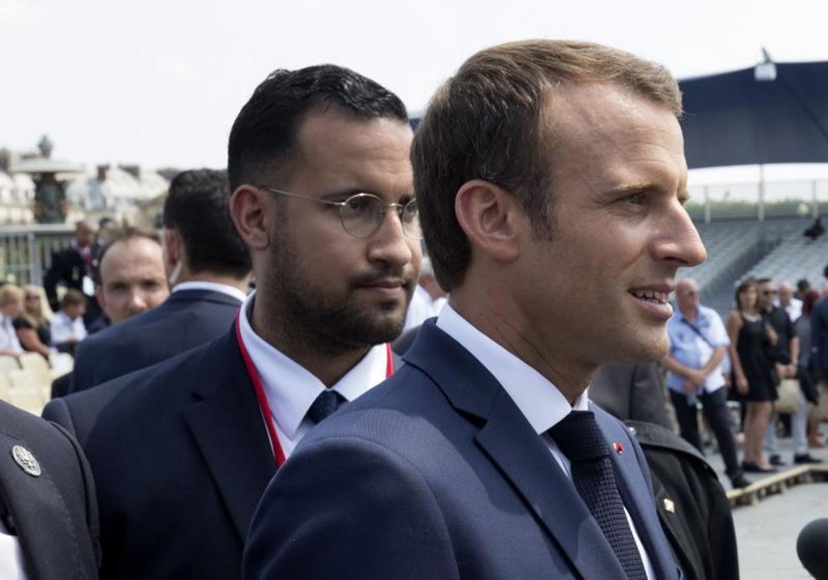 Alexandre Benalla y Emmanuel Macron, en una imagen de archivo.
