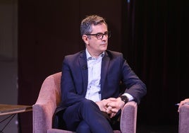 El ministro de Presidencia y Justicia, Félix Bolaños, este lunes en 'Los Desayunos del Ateneo'
