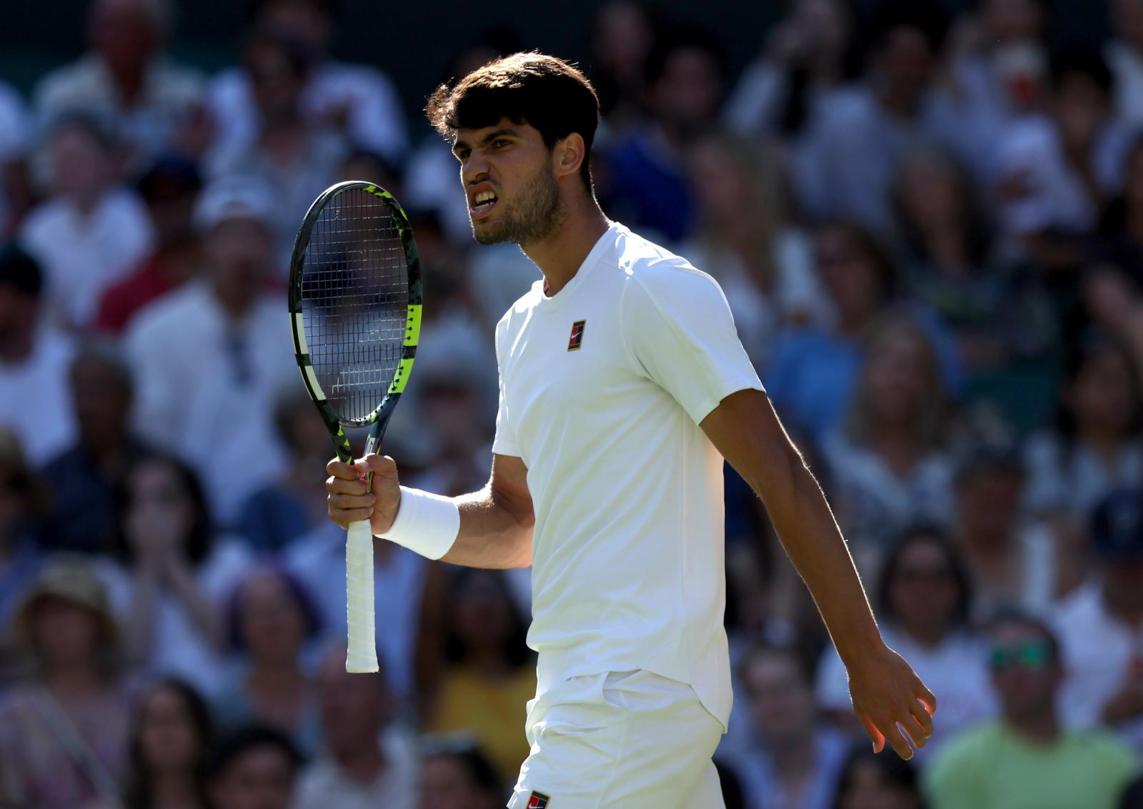 Alcaraz celebra su victoria ante Norrie.