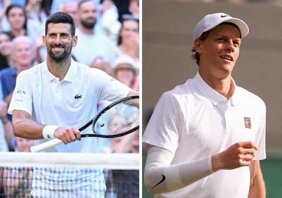 Djokovic y Sinner, tras sus victorias ante Cobolli y Shelton.