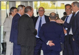 El presidente del Banco Sabadell, Josep Oliú, momentos antes de reunirse con los consejos consultivos territoriales de la entidad en Alicante.