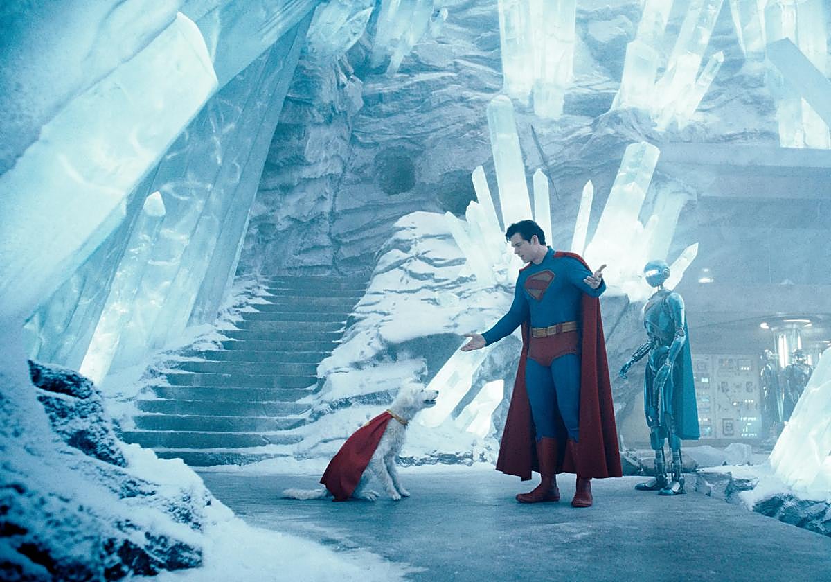 Superman y el perro Krypto, en la nueva película de 'Superman'.