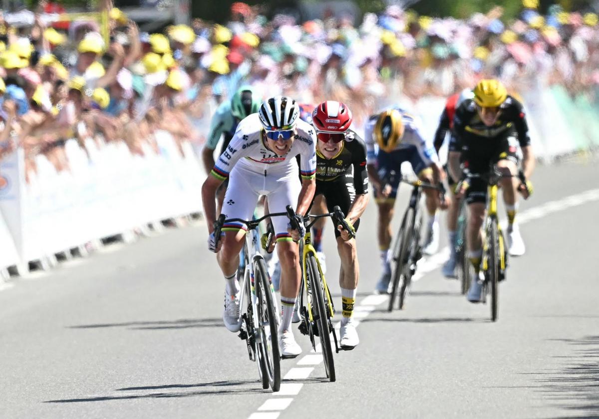 Tadej Pogacar se impone en la séptima etapa del Tour de Francia.