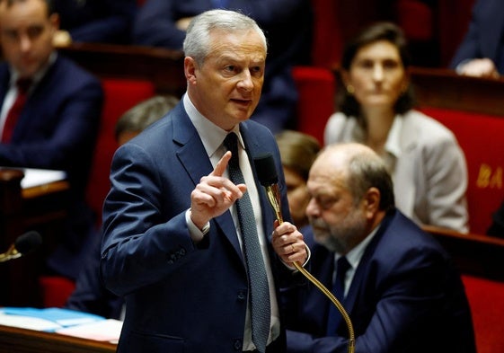 El ministro francés de Economía, Bruno Le Maire, en una sesión de preguntas en la Asamblea Nacional.