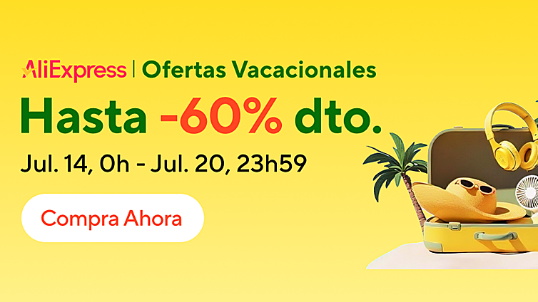 Ofertas Vacacionales: hasta un 60% de descuento con la nueva promo de este verano en AliExpress