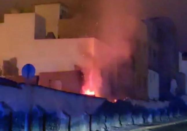 Imagen del incendio registrado en Las Palmas de Gran Canaria.
